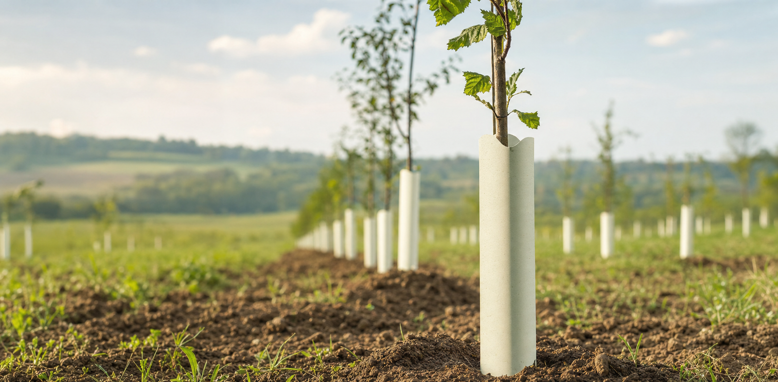Biokunststoff für Landwirtschaft, Baumschutzhüllen und Pflanzhilfen